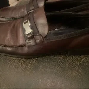 Prada Brown Leather slip on Loafers with Signature side Buckle Loafer Prada | Shoes | Prada Brown Leather Slip On Loafers With  main image 3